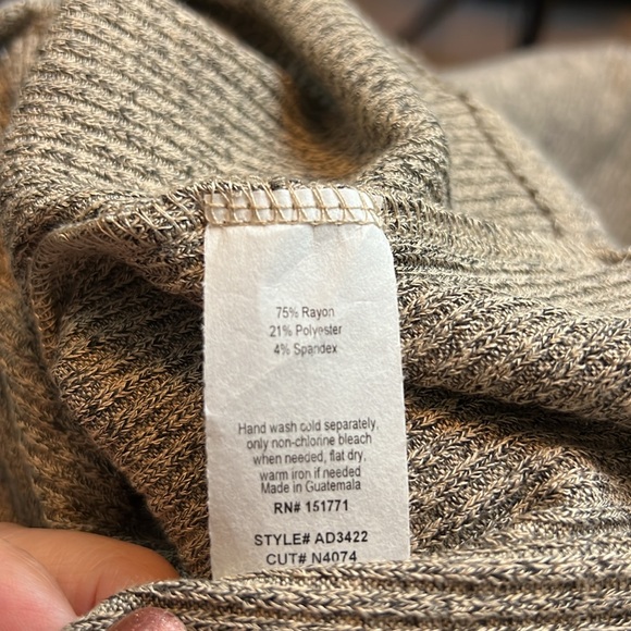 New Gilli Twisted Ribbed Long Sleeve Brown/Taupe/Neutral Dress - Picture 6 of 6